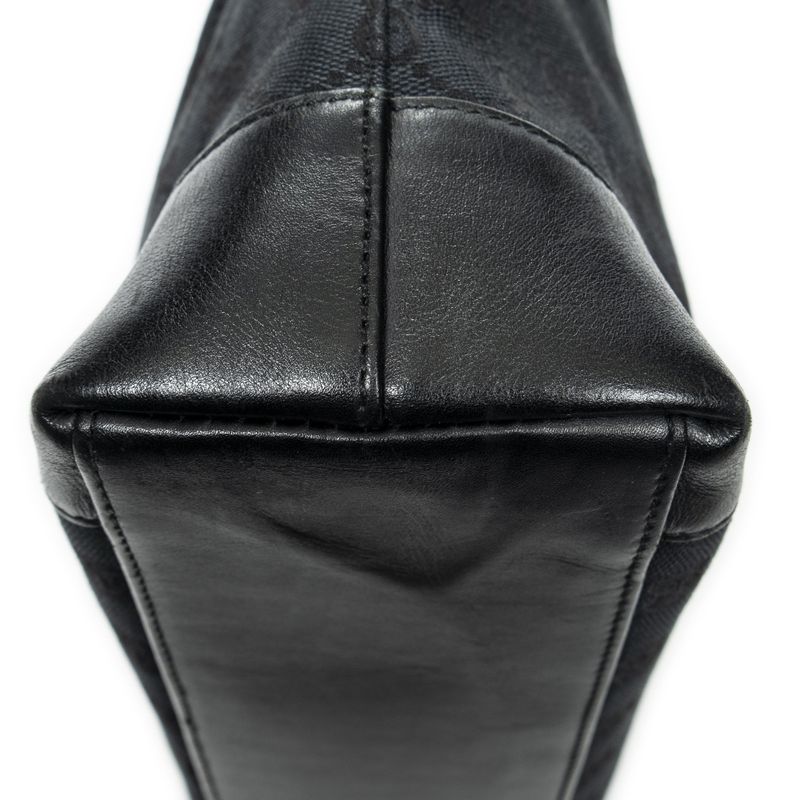 Gucci Zip Shopping Tote Black GG Canvas A