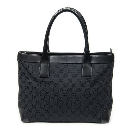 Gucci Zip Shopping Tote Black GG Canvas A