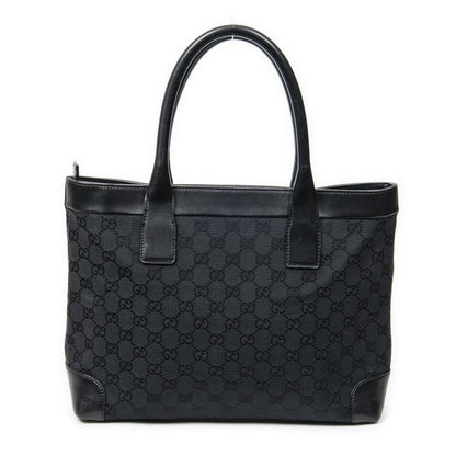 Gucci Zip Shopping Tote Black GG Canvas A