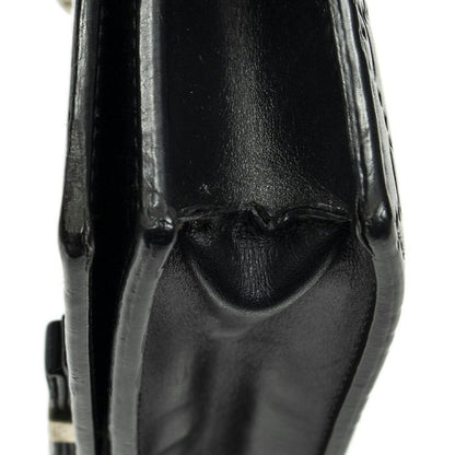 Gucci Signature Bow Chain Wallet Black Guccissima A