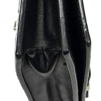 Gucci Signature Bow Chain Wallet Black Guccissima A