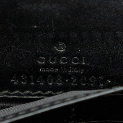 Gucci Signature Bow Chain Wallet Black Guccissima A