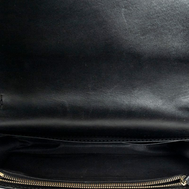 Gucci Signature Bow Chain Wallet Black Guccissima A