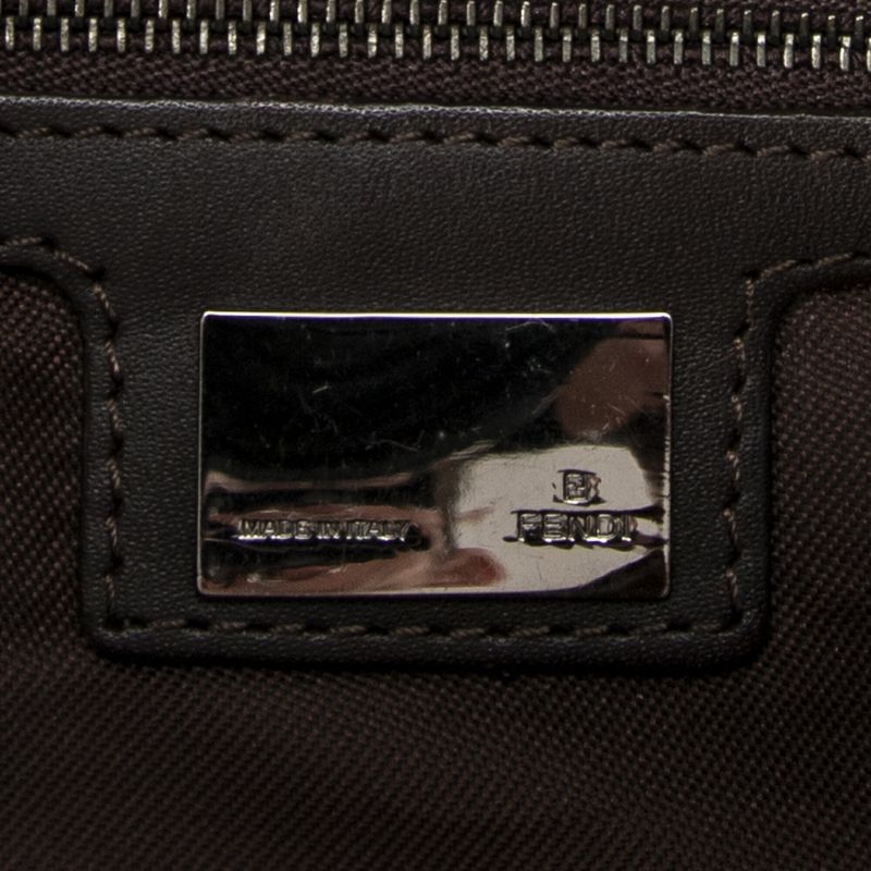 Fendi Baguette Beige/dark Brown Zucchino Canvas A
