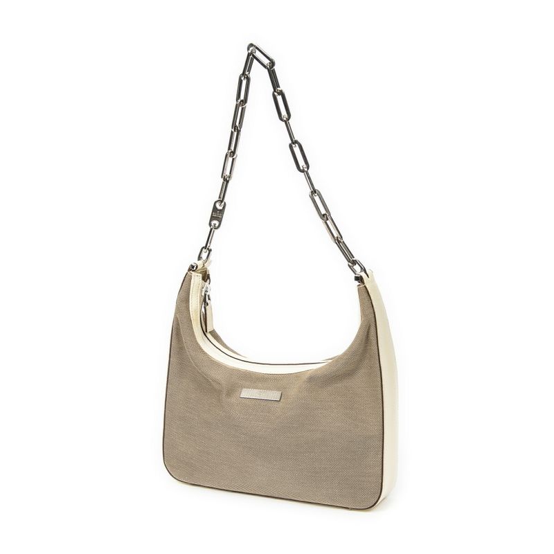 Gucci Chain Hobo Beige/ivory Canvas A