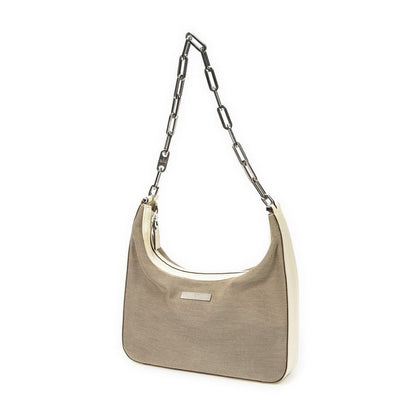 Gucci Chain Hobo Beige/ivory Canvas A