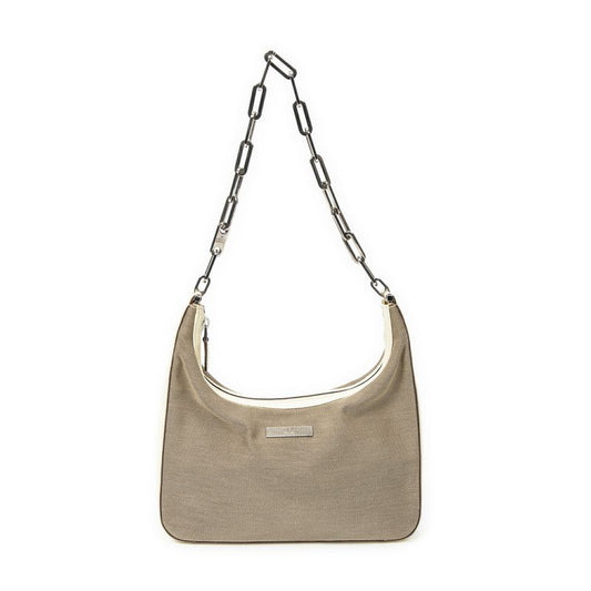 Gucci Chain Hobo Beige/ivory Canvas A