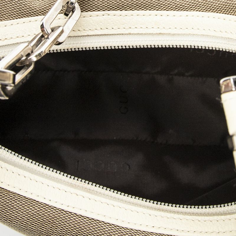 Gucci Chain Hobo Beige/ivory Canvas A