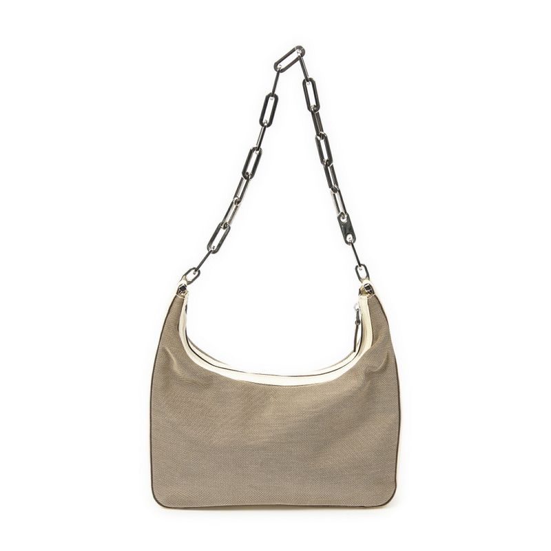 Gucci Chain Hobo Beige/ivory Canvas A