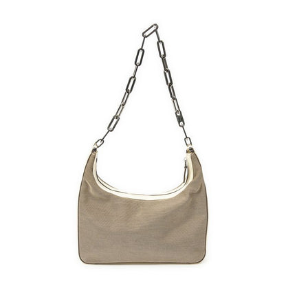Gucci Chain Hobo Beige/ivory Canvas A