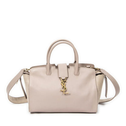 YVES Saint Laurent Yves Saint Laurent Baby Downtown Cabas Spunk Beige Calfskin