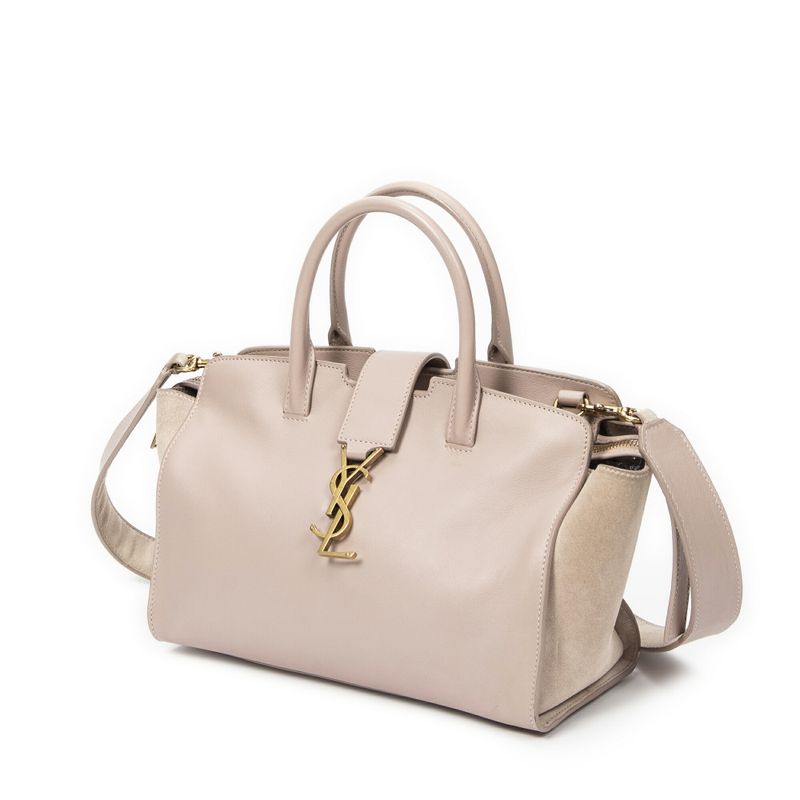 YVES Saint Laurent Yves Saint Laurent Baby Downtown Cabas Spunk Beige Calfskin