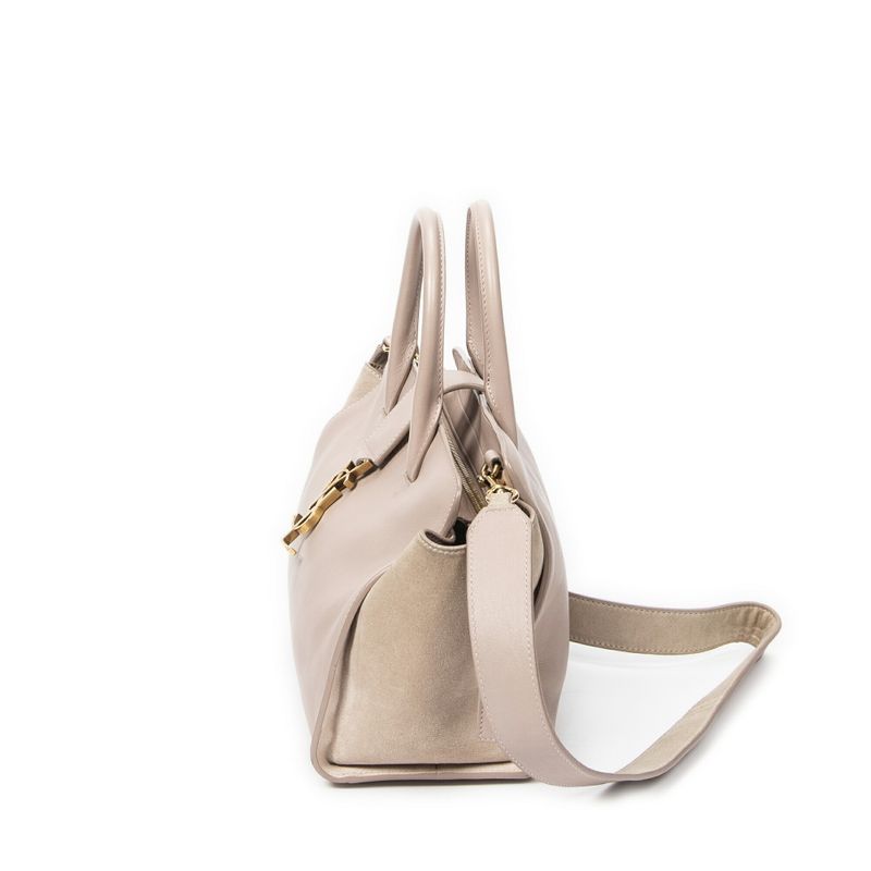 YVES Saint Laurent Yves Saint Laurent Baby Downtown Cabas Spunk Beige Calfskin