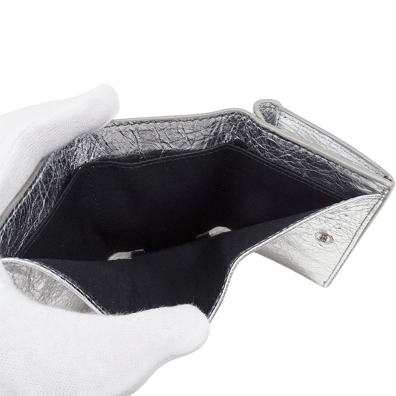 Balenciaga Wallet Ladies Branded Trifold Wallet Leather Paper Mini Wallet