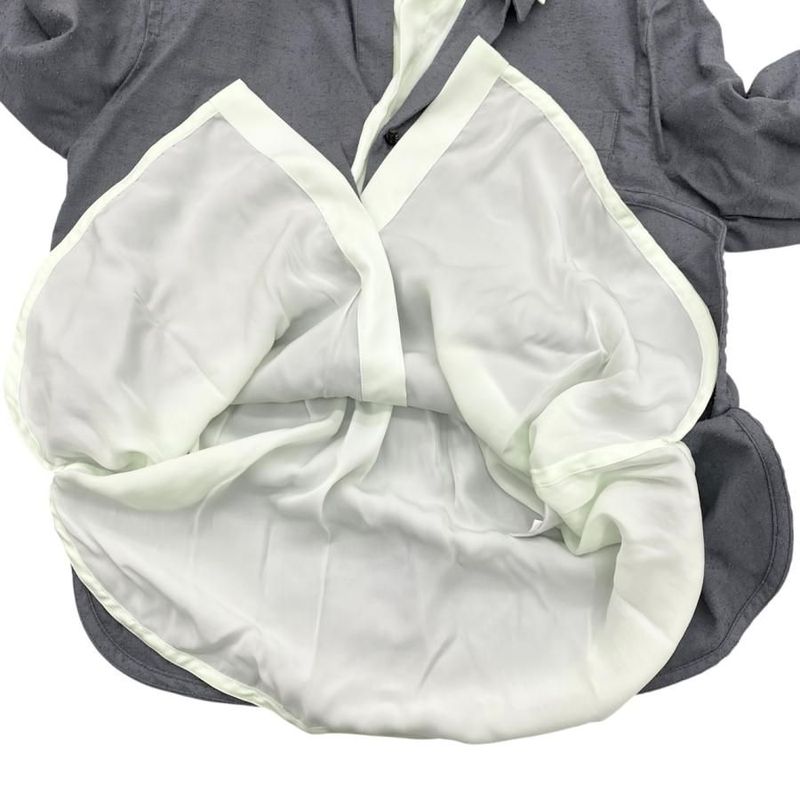 Bottega Veneta Long Sleeve Shirt Double Layered 738507 V2sm0 1225 38 Size Gray