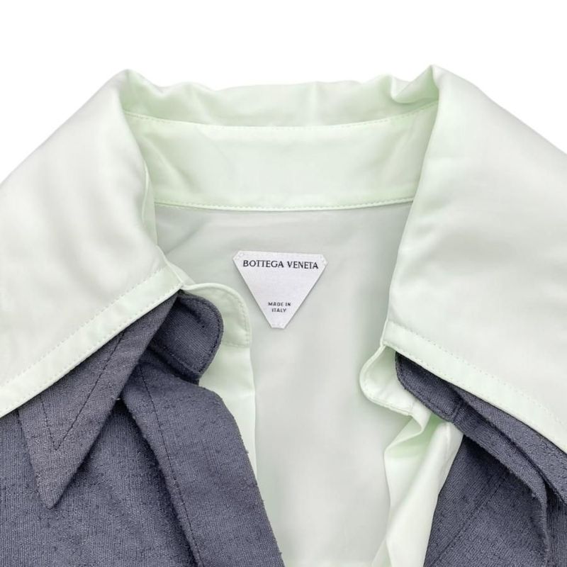 Bottega Veneta Long Sleeve Shirt Double Layered 738507 V2sm0 1225 38 Size Gray