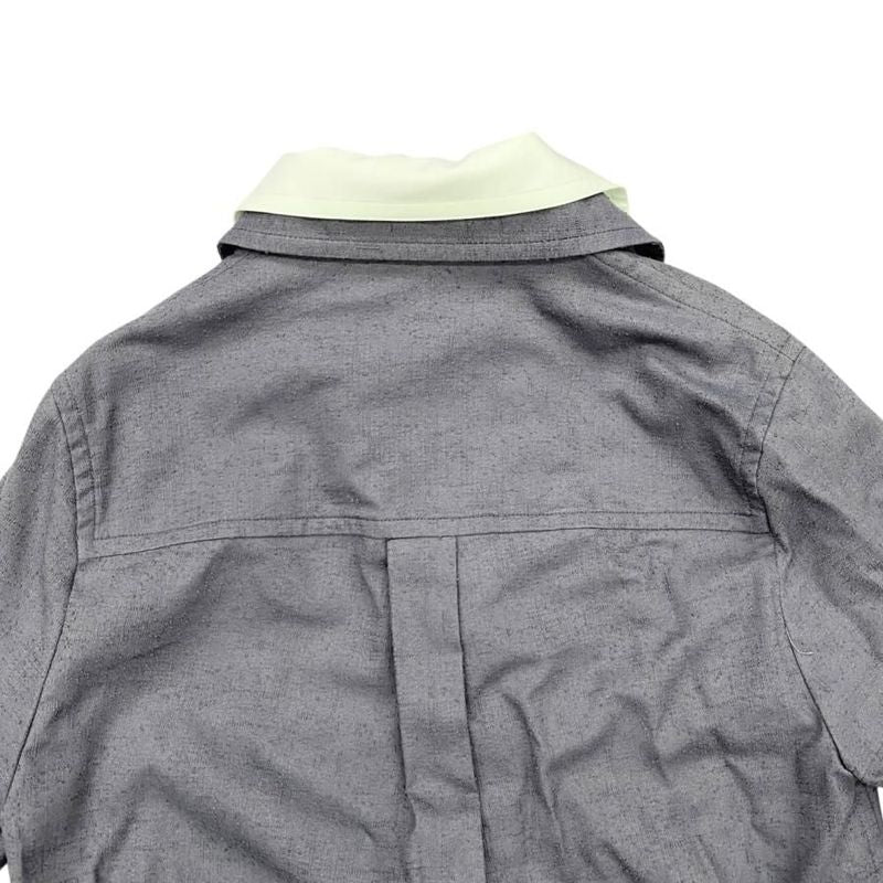 Bottega Veneta Long Sleeve Shirt Double Layered 738507 V2sm0 1225 38 Size Gray