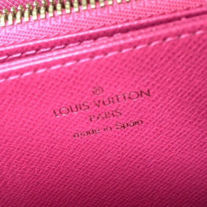 Louis Vuitton Studded Zippy Wallet Long Wallet Damier Azure N64615 White Gold