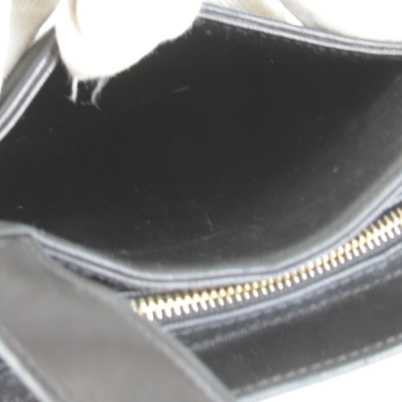 Chanel Logo Lambskin Gold Hardware Handbag Leather Black