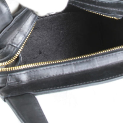 Chanel Logo Lambskin Gold Hardware Handbag Leather Black