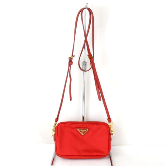 Prada Mini 1nf861 Shoulder Bag Nylon Red