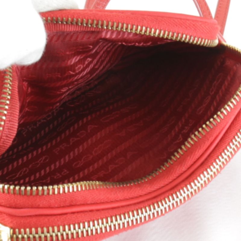 Prada Mini 1nf861 Shoulder Bag Nylon Red