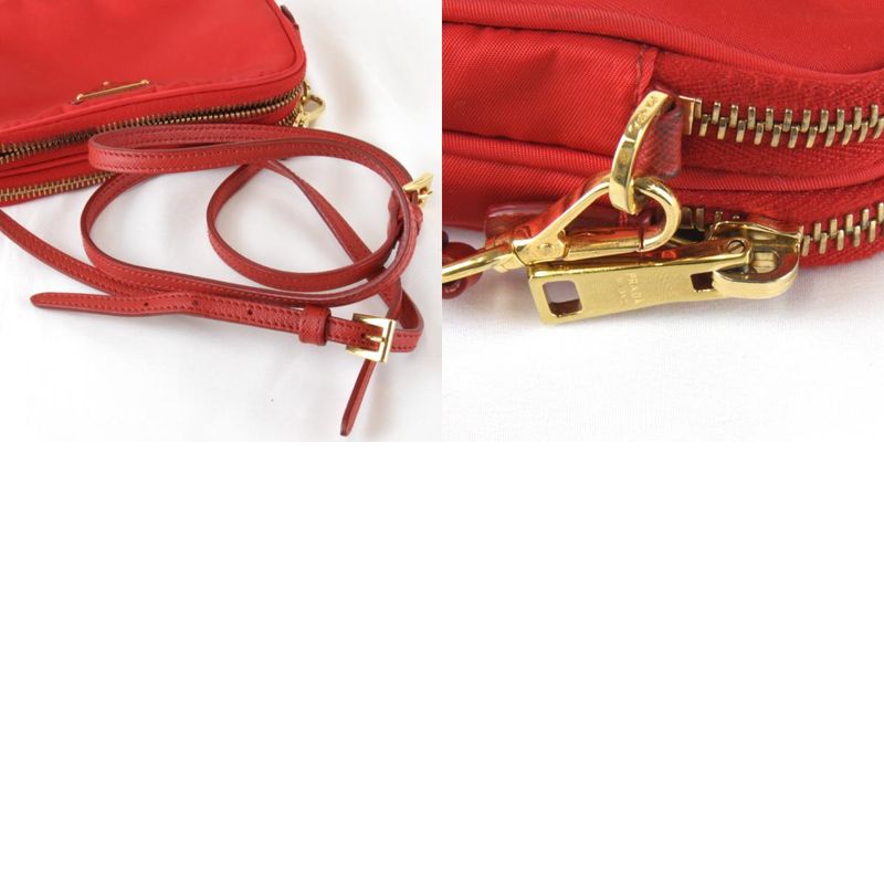 Prada Mini 1nf861 Shoulder Bag Nylon Red