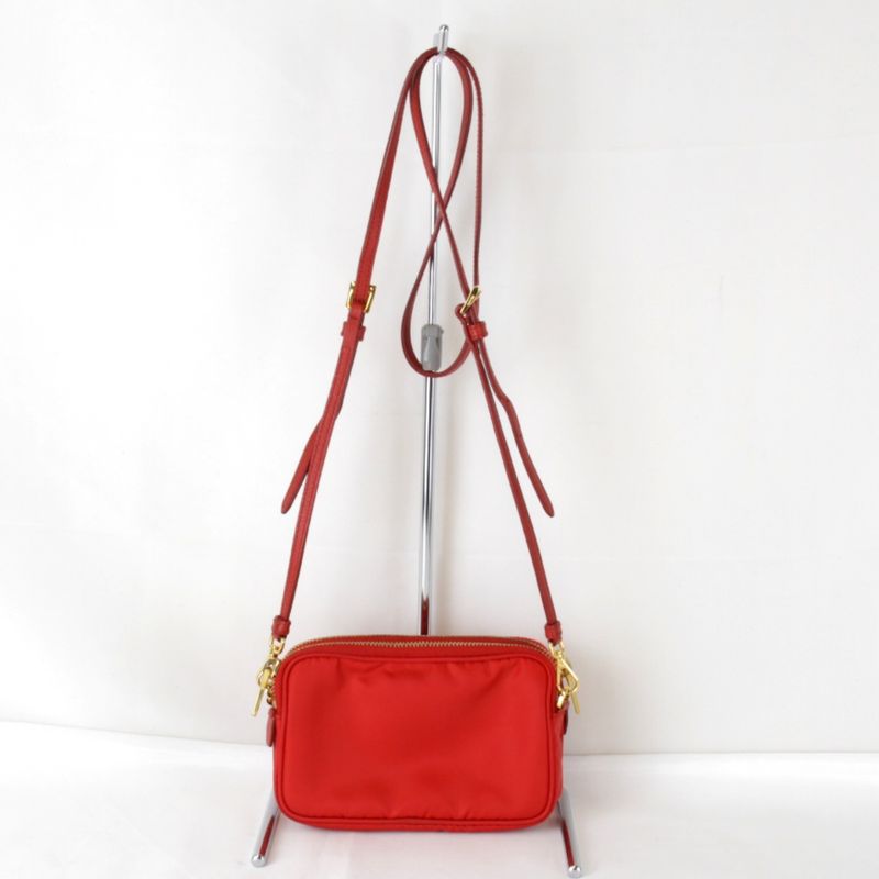 Prada Mini 1nf861 Shoulder Bag Nylon Red