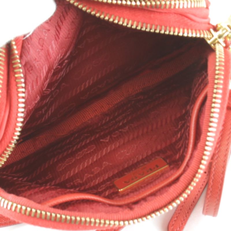 Prada Mini 1nf861 Shoulder Bag Nylon Red