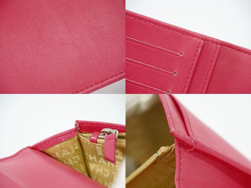 Object Chanel Coco Mark Icon Line Long Wallet Long Wallet Leather Pink Icon