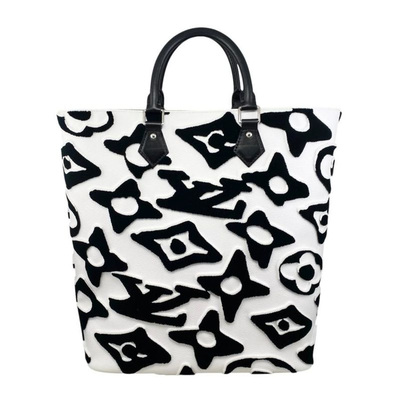 Louis Vuitton X Urs Fischer Tote Bag Lvxuf Cabas M45567 Monogram Velvet Taffeta