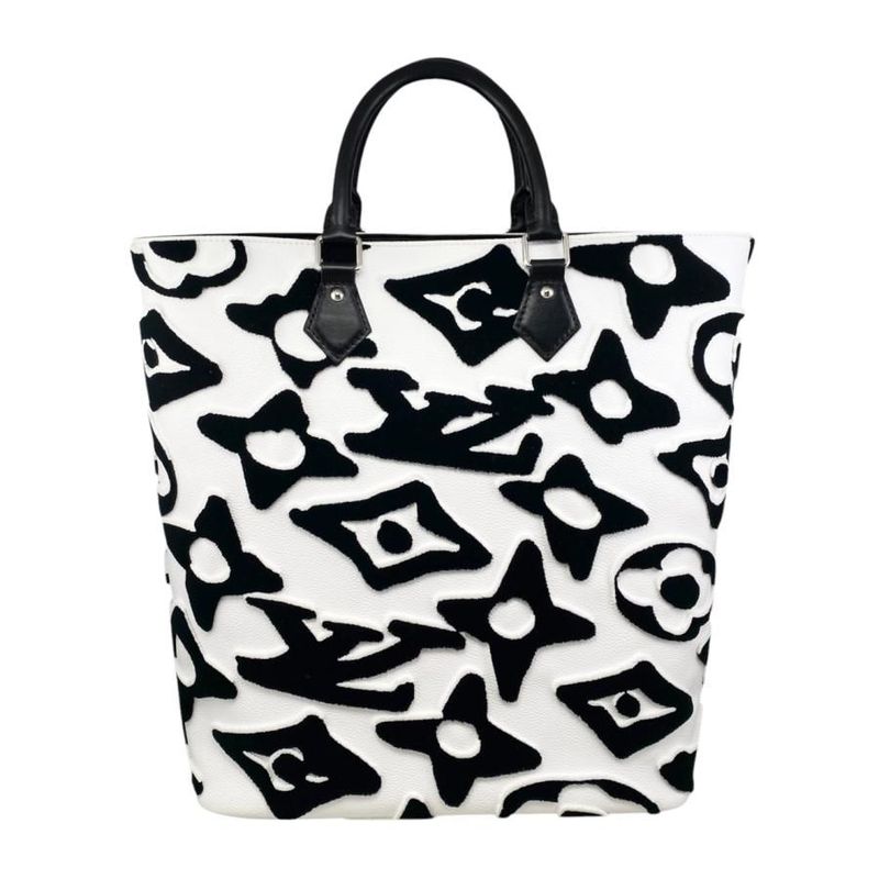 Louis Vuitton X Urs Fischer Tote Bag Lvxuf Cabas M45567 Monogram Velvet Taffeta