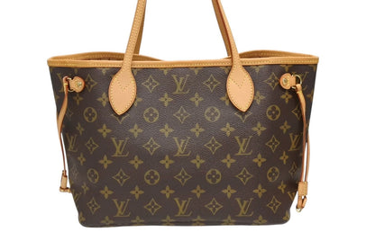 Louis Vuitton Monogram Neverfull PM Handbag Brown Vachetta Leather Gold — view 3