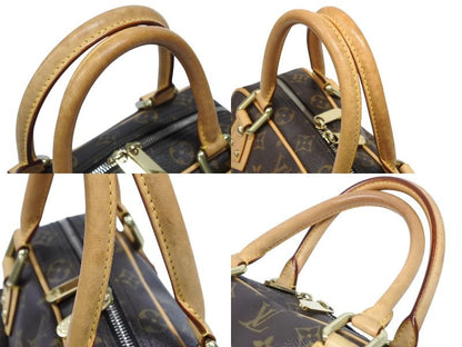 Louis Vuitton Manhattan PM Handbag Vachetta Leather Brown Gold — view 4