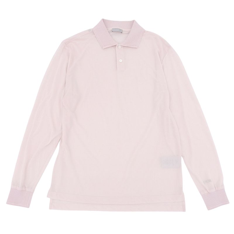 DIOR Homme 243j831a0800 Long-sleeved Knit Polo Shirt With Cuff Logo Embroidery