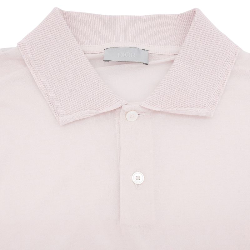 DIOR Homme 243j831a0800 Long-sleeved Knit Polo Shirt With Cuff Logo Embroidery