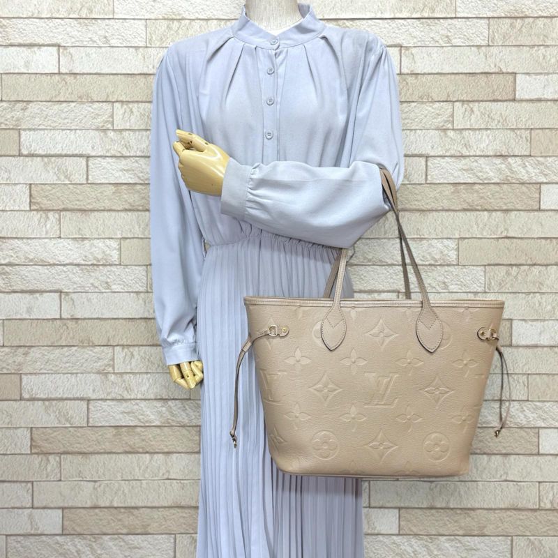 Louis Vuitton Neverfull MM Monogram Empreinte Tote Bag Monogram Empreinte