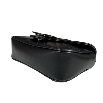 Gucci Super Mini Bag GG Marmont Shoulder Bag Leather 476433 Black Ladies Gucci