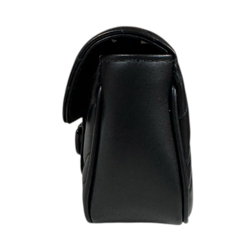 Gucci Super Mini Bag GG Marmont Shoulder Bag Leather 476433 Black Ladies Gucci