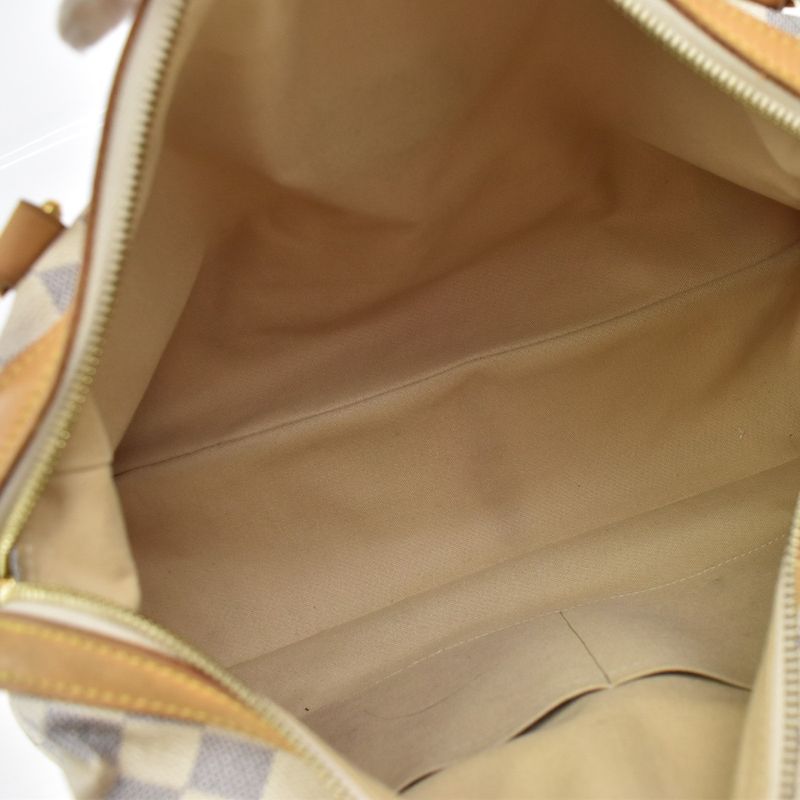 Louis Vuitton Straser PM Shoulder Bag Damier Azure White Leather N42222 25kb069