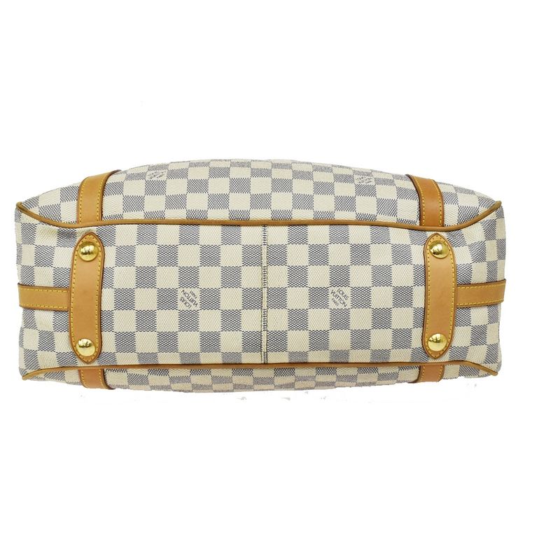 Louis Vuitton Straser PM Shoulder Bag Damier Azure White Leather N42222 25kb069