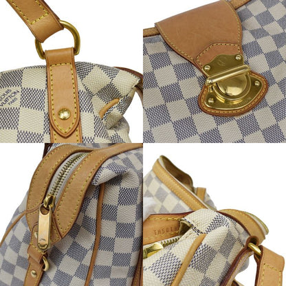 Louis Vuitton Straser PM Shoulder Bag Damier Azure White Leather N42222 25kb069