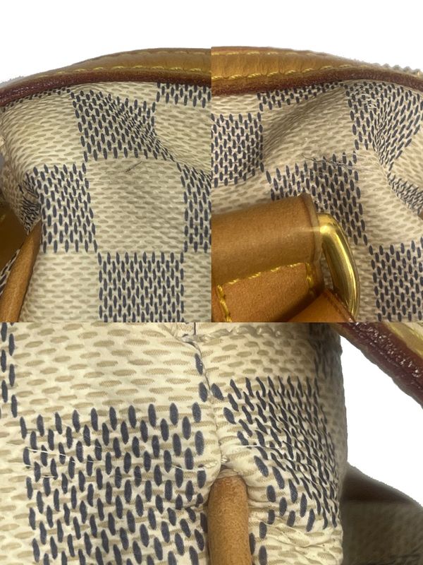 Louis Vuitton Straser PM Shoulder Bag Damier Azure White Leather N42222 25kb069