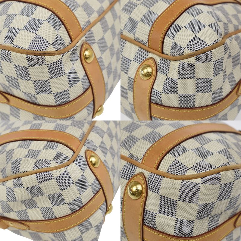 Louis Vuitton Straser PM Shoulder Bag Damier Azure White Leather N42222 25kb069