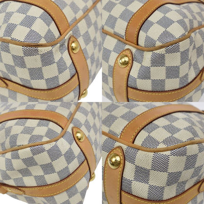 Louis Vuitton Straser PM Shoulder Bag Damier Azure White Leather N42222 25kb069