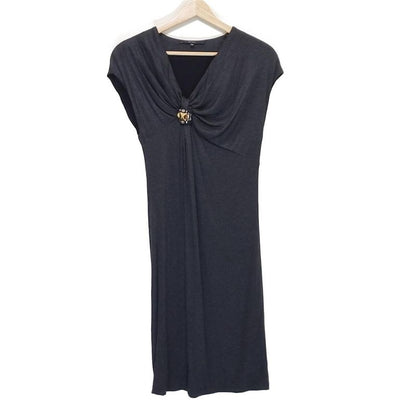 Gucci Dress Size XS Women's - 271412 X6216 Dark Gray V-neck Short Sleeves Knee