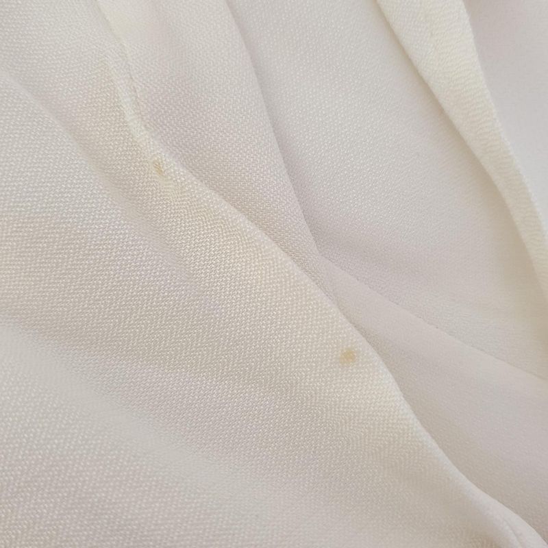 Hermes Long Sleeve Shirt Blouse Size 40 M Women's - Ivory Red And Gray Silk/plea