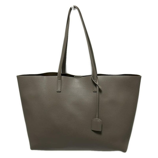 Saint Laurent Paris Tote Bag Shopping Tote 600281 Gray Beige Leather
