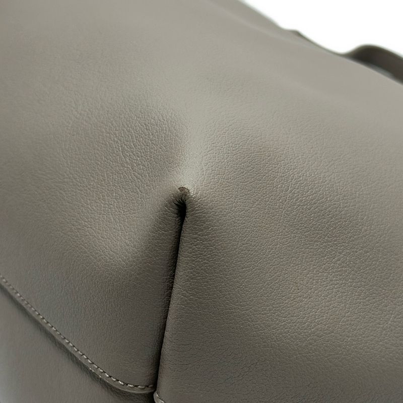 Saint Laurent Paris Tote Bag Shopping Tote 600281 Gray Beige Leather