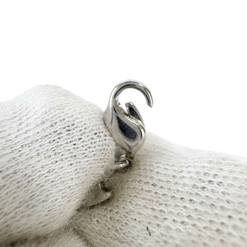 Christian DIOR Silver Logo Plated Pearl Bracelet Silver Hardware SV